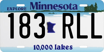 MN license plate 183RLL