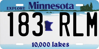 MN license plate 183RLM
