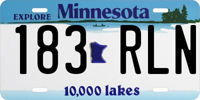 MN license plate 183RLN