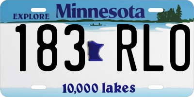 MN license plate 183RLO