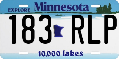 MN license plate 183RLP