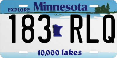 MN license plate 183RLQ