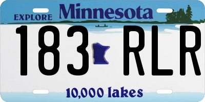 MN license plate 183RLR