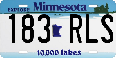 MN license plate 183RLS