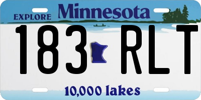 MN license plate 183RLT