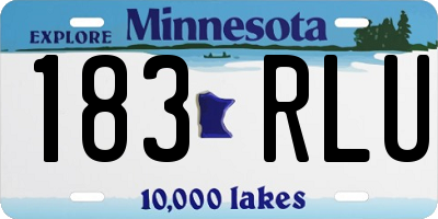 MN license plate 183RLU