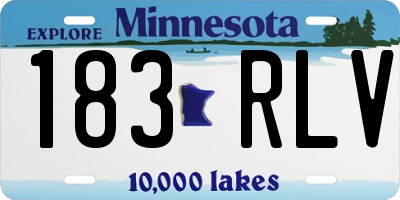 MN license plate 183RLV
