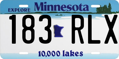 MN license plate 183RLX