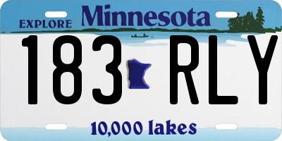 MN license plate 183RLY