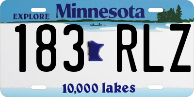 MN license plate 183RLZ