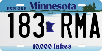 MN license plate 183RMA