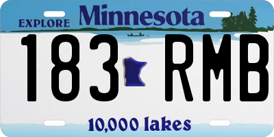 MN license plate 183RMB