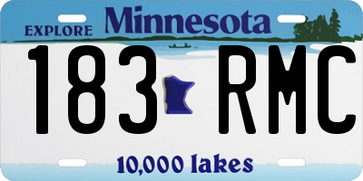 MN license plate 183RMC