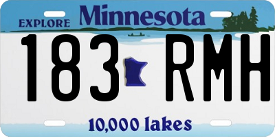 MN license plate 183RMH
