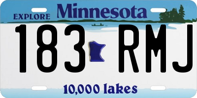 MN license plate 183RMJ