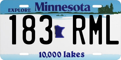 MN license plate 183RML