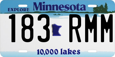 MN license plate 183RMM