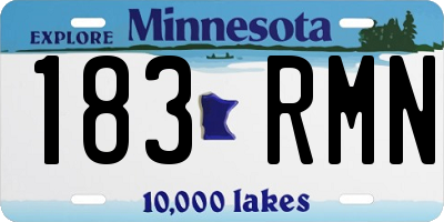 MN license plate 183RMN