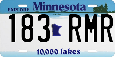 MN license plate 183RMR