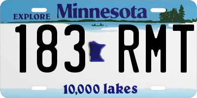 MN license plate 183RMT