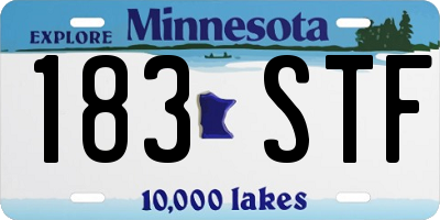 MN license plate 183STF
