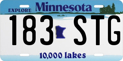 MN license plate 183STG