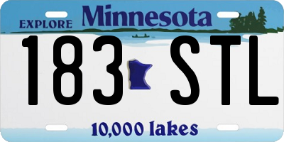 MN license plate 183STL