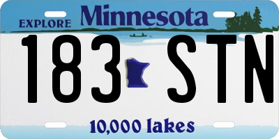 MN license plate 183STN