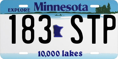 MN license plate 183STP