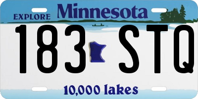 MN license plate 183STQ