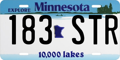 MN license plate 183STR