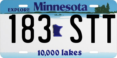 MN license plate 183STT
