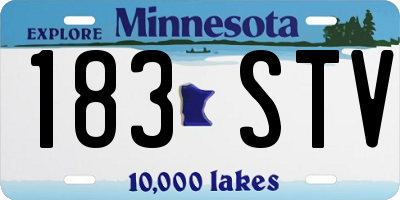 MN license plate 183STV