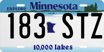 MN license plate 183STZ