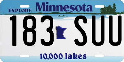 MN license plate 183SUU