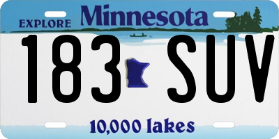 MN license plate 183SUV