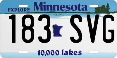 MN license plate 183SVG