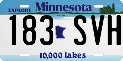 MN license plate 183SVH