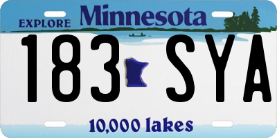 MN license plate 183SYA