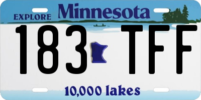 MN license plate 183TFF