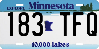 MN license plate 183TFQ
