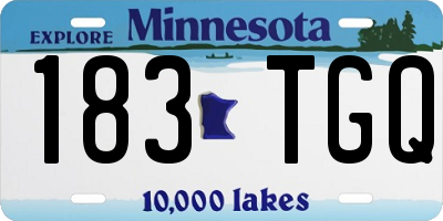 MN license plate 183TGQ