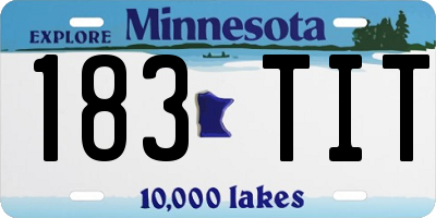 MN license plate 183TIT