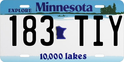MN license plate 183TIY