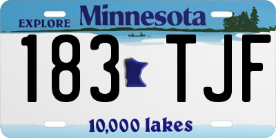 MN license plate 183TJF