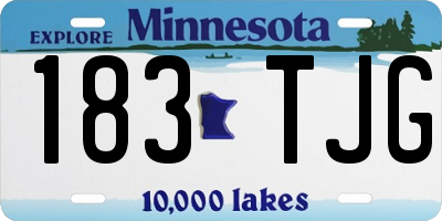 MN license plate 183TJG