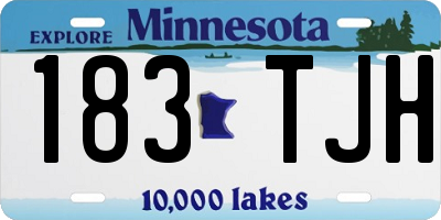 MN license plate 183TJH