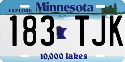MN license plate 183TJK