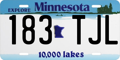 MN license plate 183TJL