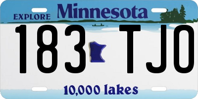 MN license plate 183TJO